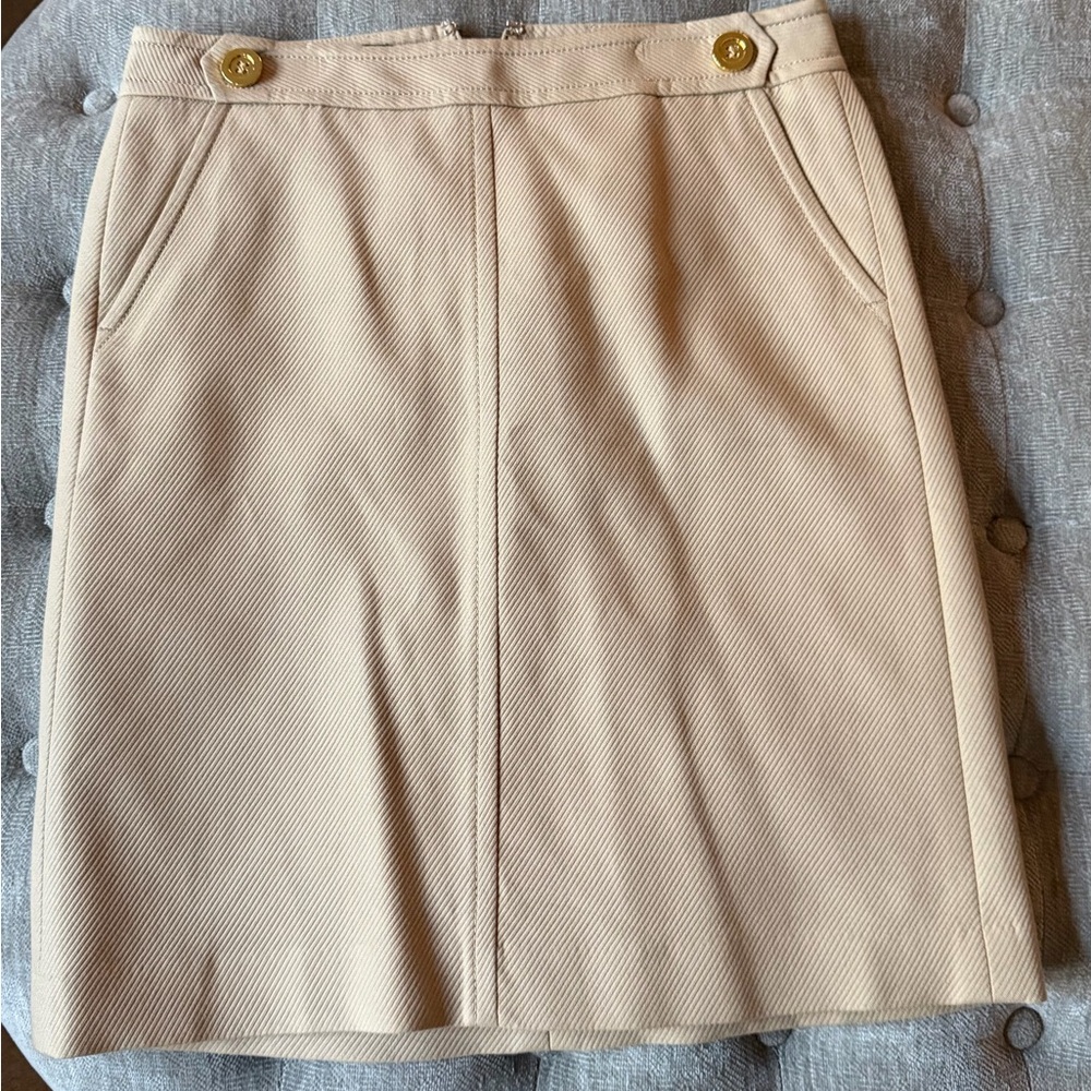 Talbots Petite Classic Khaki Colored Skirt
